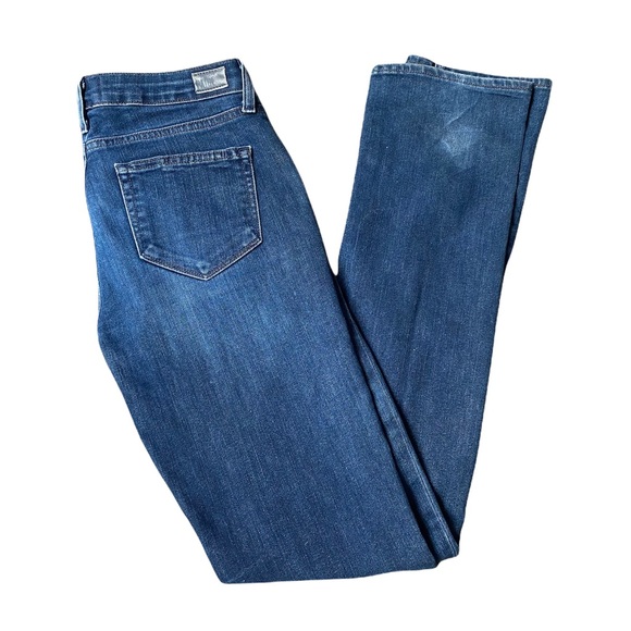 Paige Blue Skyline Straight Stretch Maternity Jeans Sz W28 L33 AU10 Made in USA - Picture 2 of 8